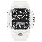 cheap Digital Watches-SANDA Men Digital Watch Creative Large Dial Outdoor Sports Luminous Stopwatch Alarm Clock Countdown Silicone Gel Silicone Watch
