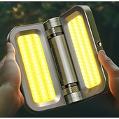 billiga Campingljus &amp;amp; lyktor-LED-campinglampor, uppladdningsbar magnetlampa, 230° rotation, vikbar, vattentät, soldriven utomhuscampinglampa för vandringstält, överlevnad, nattfiske, promenadarbete