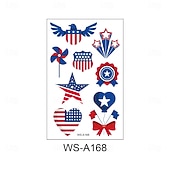  10 autocollants tatouage drapeau américain imperméables, à nouer sur une longue attache, pour chaussettes, accessoire de fête, tatouage pour la fête de l'indépendance