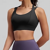 levne Sportovní podprsenky-Dámské Orta Destek Vyztužený nátělník Běžecká podprsenka Štíhlý Podprsenka nahoře S vycpávkou Tělocvična Cvičení Běh Lehká váha Elastický Prodyšné Černá Modrá Fialová Jednobarevné