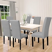 billige stoltrekk-100 % vanntett stoltrekk til spisestue, sett med 6, stretch jacquard stoltrekk, avtakbart og vaskbart, for hjem, restaurant, bankett