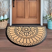 billige Dørmatter-Halvrund inngangsmatte sklisikker smussavvisende, lett å rengjøre gummimatte til hjemmebruk døråpningsmatte
