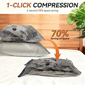 abordables stockage de bagages et de voyage-Ensemble de sacs de rangement sous vide sans fil avec pompe électrique rechargeable, sacs de compression gain de place pour vêtements, bagages et valises. &amp;stockage à domicile