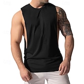economico Canotte da palestra-Per uomo Canotta Maglietta smanicata Canottiera Maglietta senza maniche Senza Maniche Girocollo Estate Stampa Moda Designer Essenziale Classico Vacanza Streetwear Uscire Bianco Maglietta Top per Uomo