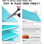 olcso Konyhai eszközök és kütyük-16 db mosható hűtőszekrény-betét, vízálló, olajálló, fényes polcvédő, fagyasztó polcokhoz, üvegpolc, szekrényfiók takaróbetét (4 szín vegyes)