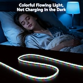 economico Luci decorative-Cavo di ricarica luminoso 3 in 1, cavo di ricarica multi-led, cavo di ricarica luminoso, cavo USB 3A, compatibile con la maggior parte degli smartphone