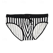 halpa Uimahousut ja laudashortsit-Miesten Uimashortsit Uimahousut Brief-uimahousut Raita Kurenauha Nopea kuivuminen Venyvä Hengittävä Uima-asut Alaosat Lainelautailu Vesiurheilu Uinti Kesä