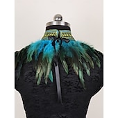 voordelige Outfits-Middeleeuws Renaissance Veren kostuumaccessoires Krijger Elf Veer Kostuum Dames Halloween Carnaval Prestatie LARP Ren Faire Volwassenen Kostuum