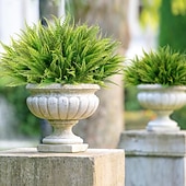 levne Umělé rostliny a zeleň-20 svazků umělých rostlin bostonské kapradiny, UV odolných, realistických, umělých keřů, venkovní zelené rostliny, umělé plastové rostliny pro domácí zahradu, vnitřní a venkovní dekoraci