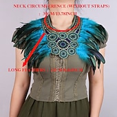 voordelige Outfits-Middeleeuws Renaissance Veren kostuumaccessoires Krijger Elf Veer Kostuum Dames Halloween Carnaval Prestatie LARP Ren Faire Volwassenen Kostuum