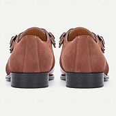 cheap Classic Dress Shoes-Men's Genuine Leather Double Monk Strap Formal Shoes, Elegant Design for Weddings, Special Events and Professional Wear