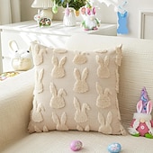 abordables Tirar almohadas, inserciones y cubiertas-Funda de almohada decorativa suave y acolchada de color liso para el Día de San Patricio, Pascua y San Valentín, ideal para sofá o sala de estar.