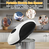 economico elettrodomestici-apriscatole elettrico apriscatole automatico apriscatole portatile ricaricabile apriscatole da cucina apriscatole di latta facile da tirare a mani libere con un solo tocco