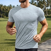 voordelige Hardloop T-shirts en Tanktops-Voor heren Grafisch Marmeren afdrukken Hardloopshirt Compressieshirt Atletisch shirt Sporttop Zomer Korte mouw Sneldrogend Vochtregelerend Ademend Sportschooltraining Wandelen Joggen blauw Zwart Wit