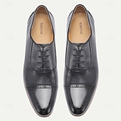 preiswerte Klassische Anzugschuhe-Schwarze Herren-Anzugschuhe aus echtem Leder, klassische Hochzeitsschuhe für den Bräutigam und festliche Anlässe