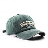economico Forniture per eventi e feste-berretto da baseball brooklyn 1947 per donna &amp;Cappello da papà da uomo in stile vintage Brooklyn con lettere ricamate, vestibilità profonda, protezione solare, regolabile, in cotone