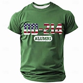  4 luglio 2026 250° Giorno della Memoria Maglietta a Manica Corta con Stampa 3D Patriot Veterano da Uomo