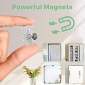 economico Vasi e cestini-Confezione da 5 graziosi mini vasi magnetici per frigorifero, piccoli vasi di vetro con fiori, decorazioni magnetiche per frigorifero per cucina, ufficio, armadietto