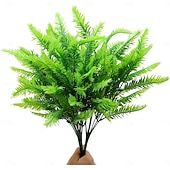 levne Umělé rostliny a zeleň-6 svazků umělých rostlin cykas, UV odolný umělý venkovní zeleň, celoroční umělá rostlina pro domov, terasu, zahradní dekoraci