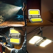 billiga Campingljus &amp;amp; lyktor-LED-campinglampor, uppladdningsbar magnetlampa, 230° rotation, vikbar, vattentät, soldriven utomhuscampinglampa för vandringstält, överlevnad, nattfiske, promenadarbete