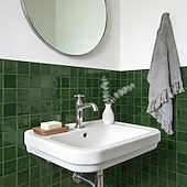abordables Pegatinas de pared-Paquete de 10 paneles decorativos de pared 3D, azulejos de vinilo vintage de epoxi para salpicadero de cocina, adhesivos autoadhesivos despegables, aptos para cocinas, baños, lavanderías y vehículos