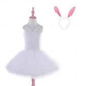 preiswerte Tierkostüm-Tutu Robe Tier Kaninchen Osterhase Kleider Lustig Kinder Mädchen Halloween Karneval Ostern Karneval Party Verkleiden
