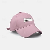 abordables Casquette de baseball pour homme-Homme Casquette de baseball Noir Rose Claire Coton Broderie Lettre Actif Mode Exagéré Occasionnel Quotidien Extérieur Couleur Unie Lettre Protection solaire Protection Solaire UV Écran solaire