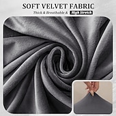 abordables Sofadoek-10 Pieces Sofa Cushion Covers for U-Shaped Modular Sectional Couch with 4 Seat 4 Back 2 Arms, Stretch Velvet Upholstered Covers for Sofa Bed with Deep Double Chaise
