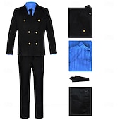 abordables Disfraces de anime-Aventurero del océano Sanji Pirata del Sombrero de Paja Animé Traje de cosplay Baile de Máscaras Trajes De Cosplay Mascarada Chaqueta Blusa Pantalones Para Hombre Adulto