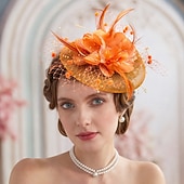 cheap Fascinators &amp; Hats-Derby Fascinator Gentlewoman Floral Fancy Dress Unisex Masquerade Tea Party Ascot Horse Racing Festival Adults' Headpiece