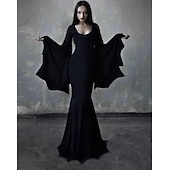 Χαμηλού Κόστους Γυναικείες Στολές-Walpurgis Night Φορέματα Φόρεμα αποκριών Μάγος Μορτίσια Άνταμς Οικογένεια Άνταμς Πανκ &amp; Γκόθικ Ενηλίκων Γυναικεία Απόκριες Πάρτι / Βράδυ Ντύνομαι