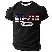  4 luglio 2026 250° Giorno della Memoria Maglietta a Manica Corta con Stampa 3D Patriot Veterano da Uomo