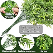 رخيصةأون نباتات صناعية وخضرة-أربع حزم من النباتات الاصطناعية المعلقة، تشمل نباتات الخيزران، وأوراق الكينا، ونباتات اللبلاب، ونباتات اللبلاب الاصطناعية، وديكورات الغرف، وديكورات الحدائق المنزلية، وحفلات الزفاف، والديكورات الداخلية