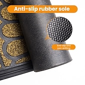 billige Dørmatter-Halvrund inngangsmatte sklisikker smussavvisende, lett å rengjøre gummimatte til hjemmebruk døråpningsmatte