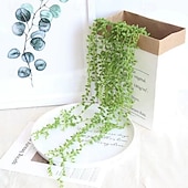 levne Umělé rostliny a zeleň-6 ks umělých perlových šňůrek, závěsné rostliny, imitace sukulentních popínavých rostlin, nástěnná zeleň na pozadí pro domov, svatbu &amp;venkovní dekorace