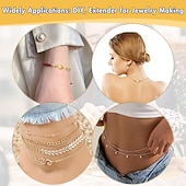 levne umění, řemesla a šití-Balení 12 magnetických zapínání a sponek na náhrdelníky. Prodlužovač šperků na náhrdelník se silným magnetem. Magnetická spona na náhrdelník pro výrobu šperků, náhrdelníků a náramků. Zlaté a stříbrné