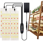 Недорогие Освещение для роста растений-Светильник для выращивания растений, полноспектральный светильник для комнатных растений, 270/405/540 светодиодов, автоматический таймер включения/выключения на 3/9/12 часов, 3 режима освещения, 9