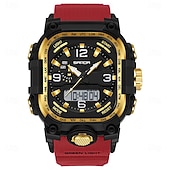 cheap Digital Watches-SANDA Men Digital Watch Creative Large Dial Outdoor Sports Luminous Stopwatch Alarm Clock Countdown Silicone Gel Silicone Watch