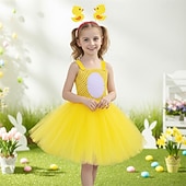 baratos Fantasia de Animal-Tutu manto Animal Vestidos Engraçado Crianças Para Meninas Dia Das Bruxas Carnaval Páscoa Carnaval Festa Fantasias fáceis de Halloween Vestir-se