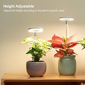 cheap Plant Growing Lights-4 Pcs LED Adjustable Plant Grow Light, Angel Ring, Red &amp; Blue Full Spectrum, 3/9/12H Timer, 3 Dimmable Levels, 17-63CM Height Adjustable, USB Powered for Succulents, Flowers, Indoor Plants