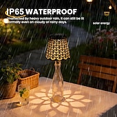 baratos Luzes de paisagem-1 unidade de luminária solar LED para rolha de garrafa, luminária para garrafa de vinho, luz embutida para sala de estar, sala de jantar, bar, camping, decoração de mesa, luz de projeção vazada