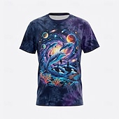  Maglietta retrò anni '90 tigre galassia spazio grafica 3D da uomo vintage nebulosa cosmica occhi blu maglietta a maniche corte abbigliamento abbigliamento s m l xl xxl xxxl