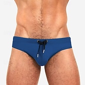 economico Costumi da bagno &amp; Pantaloni da surf-Per uomo Costume da bagno Costume da Bagno Slip mare Tinta unita Coulisse Asciugatura Rapida Elastico Traspirante Pantaloni Surf Sport Acquatici Nuoto Estate