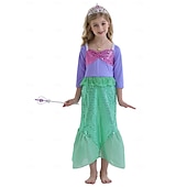 economico Costumi per bambine-Sirena Principessa Vestito Costume per festa a tema Film Cosplay for Ragazze Bambini Halloween Carnevale Mascherata Vacanza Feste Ferie