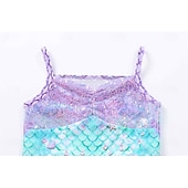 baratos Fantasias para meninas-sereia Princesa sereia Vestidos Fantasia de festa temática Fantasias for Para Meninas Crianças Carnaval Baile de Máscaras Festa Feriado
