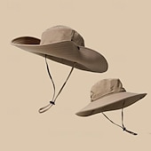 رخيصةأون قبعات الرجال-رجالي قبعة الدلو أسود أزرق البحرية ألياف البوليستر قابل للتعديل العطلة عتيق ستايل رياضي فضفاض مناسب للبس اليومي الأماكن المفتوحة لون الصلبة حماية الشمس واقي شمسي