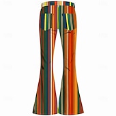 preiswerte Unterteile-Retro Vintage Boho 1970er Hose Schlaghosen Hippie Disco Hohe Taille Gestreift Kostüm Herren Halloween Karneval Musikfestival Retro-Mottoparty Erwachsene Hose