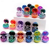 ieftine Paști-Set surpriză cu 10 mini ouă de dragon, dragon de cristal imprimat 3D cu gradient de culoare, figurine drăguțe de pui de dragon, jucării decorative pentru birou, set de cadouri de colecție pentru copii.