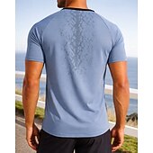 Недорогие Футболки и майки для бега-Муж. Графика Футболка для бега Компрессионная футболка Спортивная рубашка Спортивный топ Лето С короткими рукавами Быстровысыхающий Влагоотводящие Дышащий Тренировка в тренажерном зале Прогулки Бег