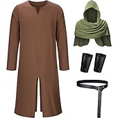 preiswerte Outfits-Mittelalterlich Renaissance Ausgefallene Kostüme Armschützer Tunika Krieger Wikinger Kostüm Herren Halloween Karneval Leistung LARP Renaissance-Messe Erwachsene Kostüm